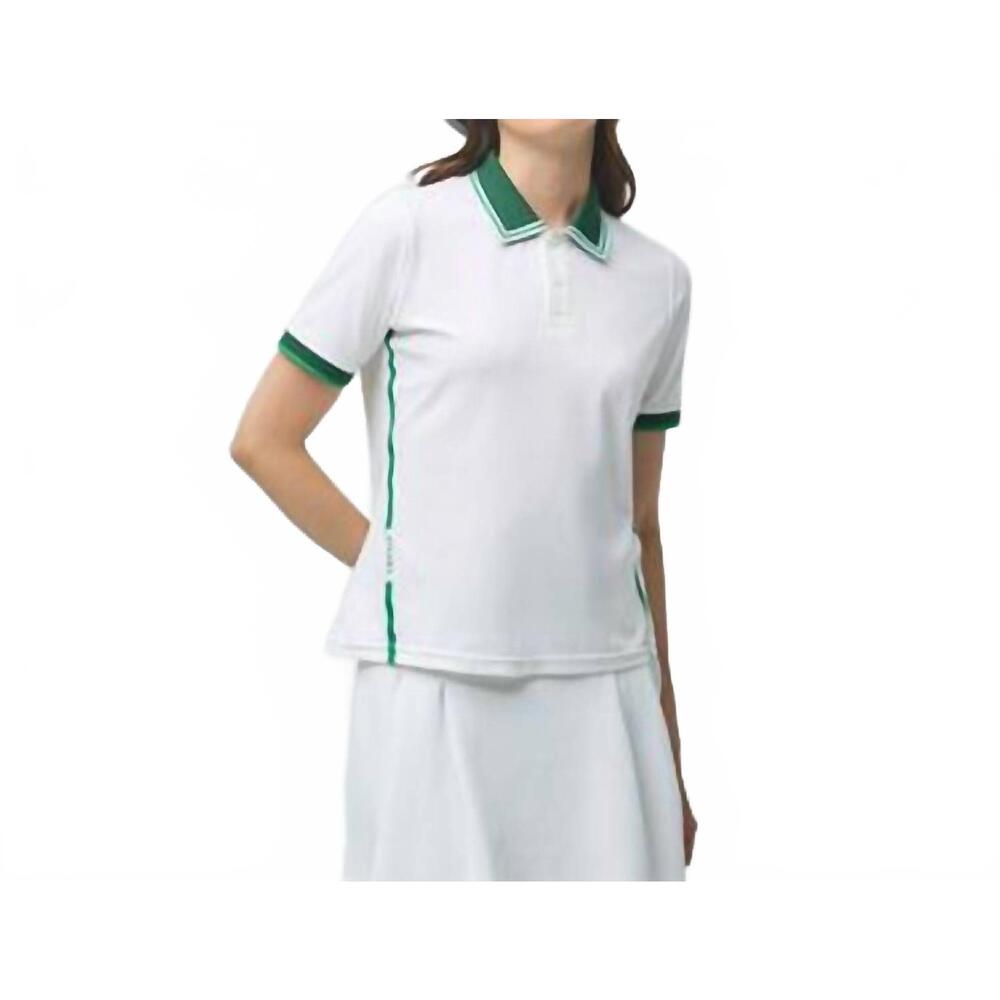 NEW TILLEY women's tech jersey club polo shirt in white green